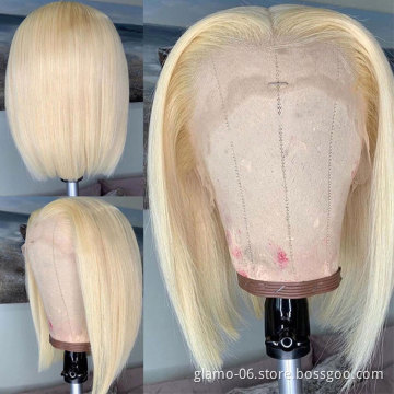 Wholesale 613 Blonde Bob Human Hair Wigs,Wholesale Price Peruvian Short 613 Human Hair Lace Front Wigs For Black Women